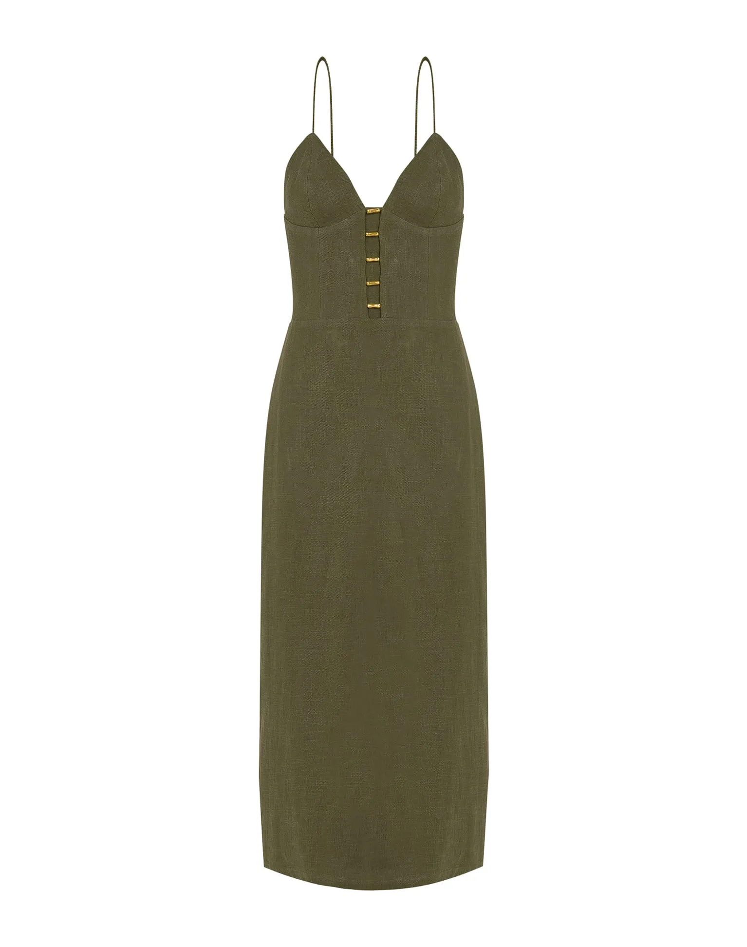 Janet Midi Dress - Evergreen sold by Vix product image thumbnail 5