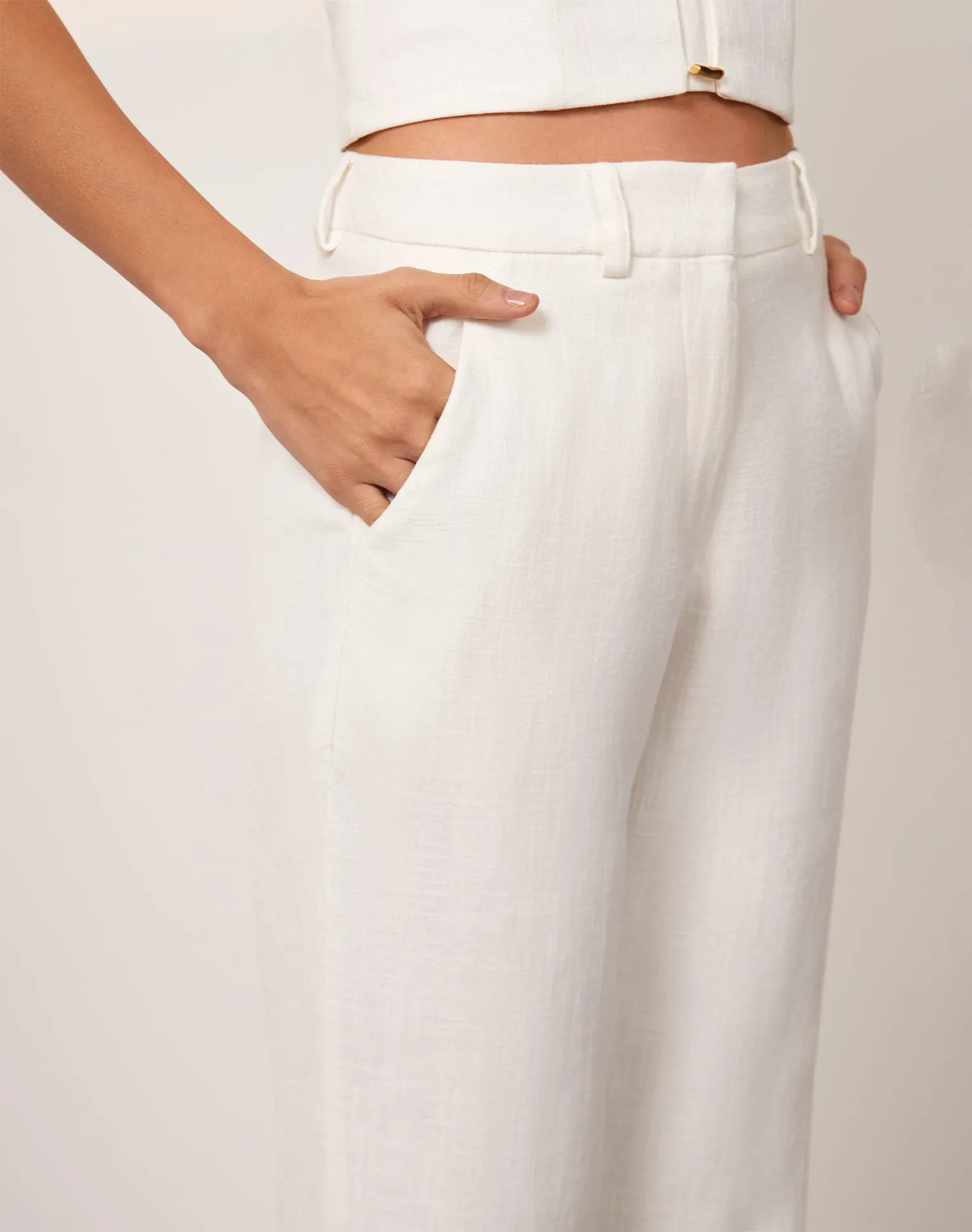 Giulia Tailored Pants - Off White sold by Vix product image thumbnail 5