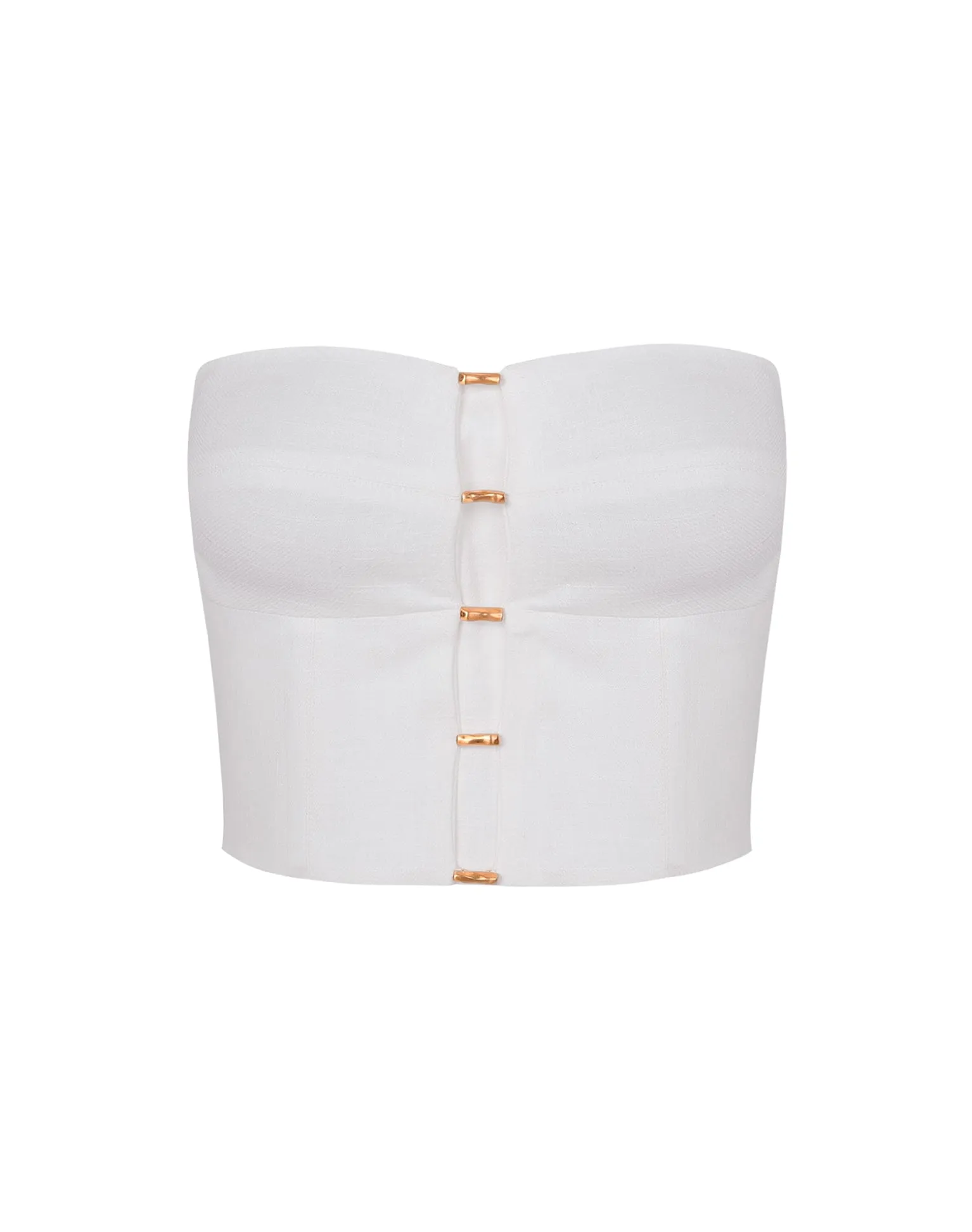 Emilia Strapless Top - Off White sold by Vix