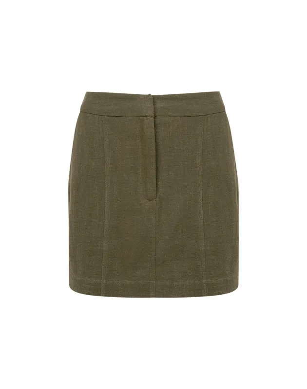 Calla Mini Skirt - Evergreen sold by Vix