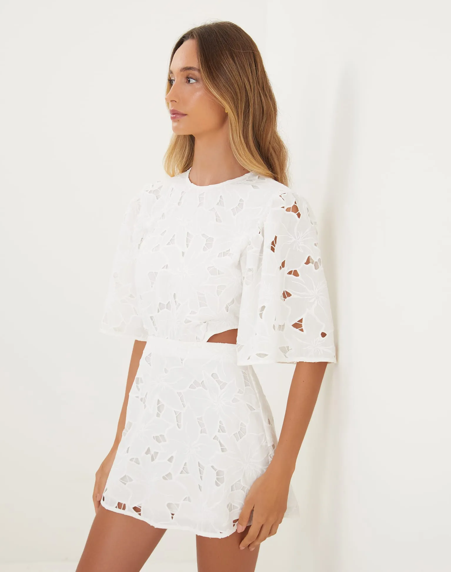 Babi Short Dress - Off White sold by Vix