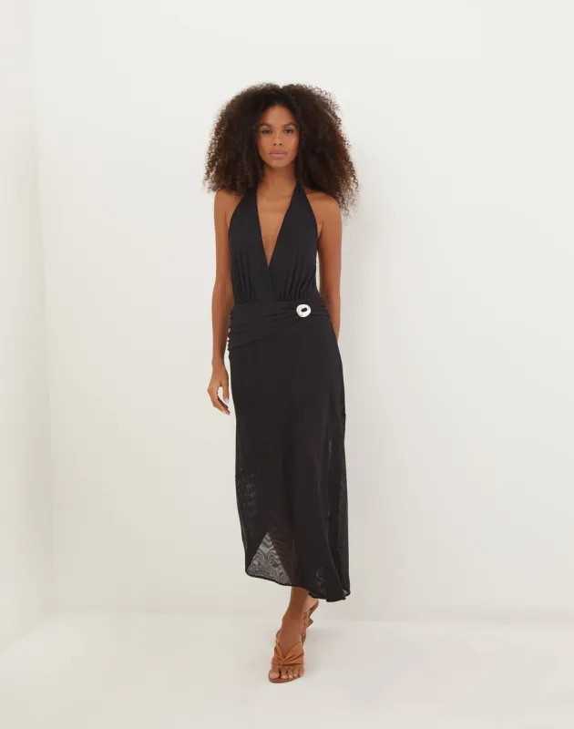 Zita Midi Dress - Black sold by Vix