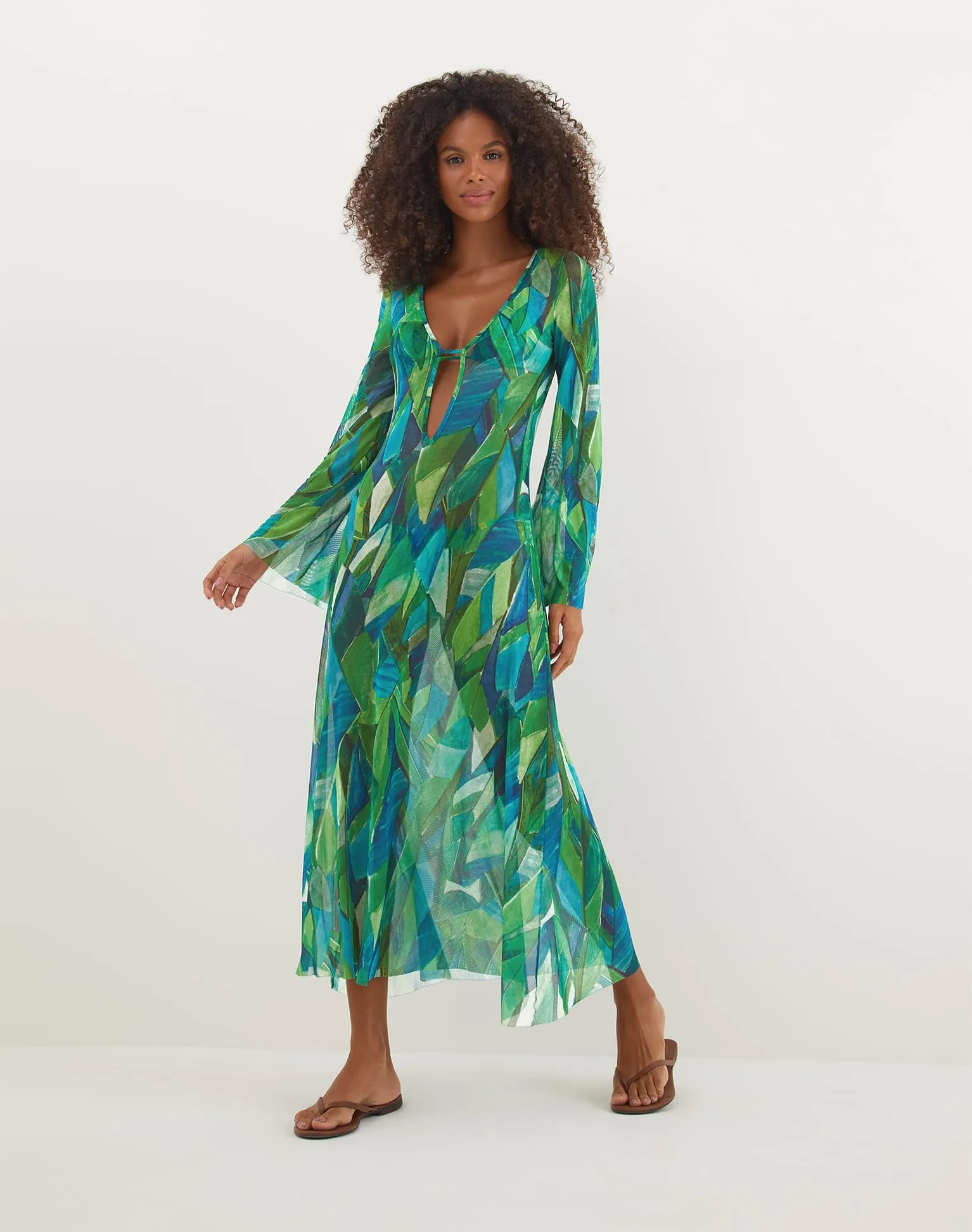 Lidi Long Cover Up Tunic - Tropics sold by Vix