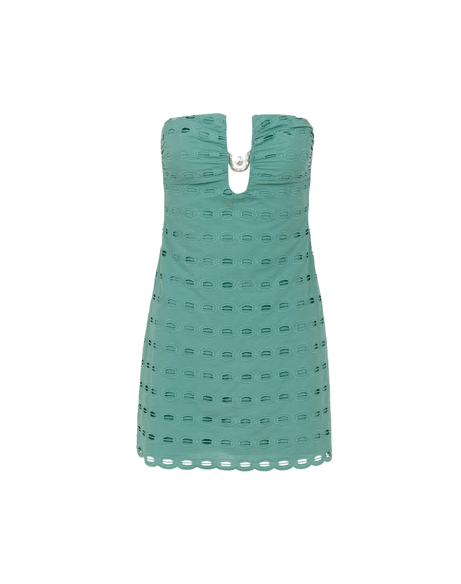 Eyelet Dora Mini Dress (Exchange Only) - Seaglass sold by Vix product image thumbnail 5