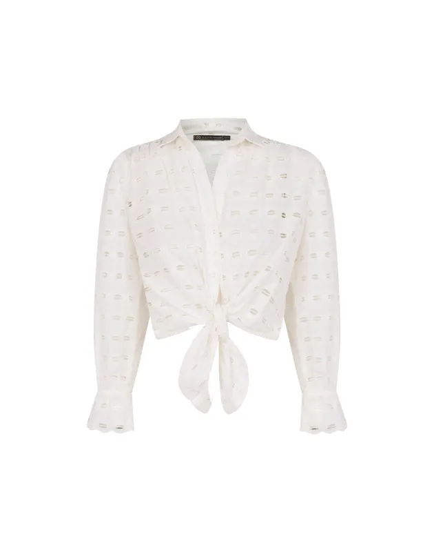 Eyelet Zita Blouse - Off White sold by Vix