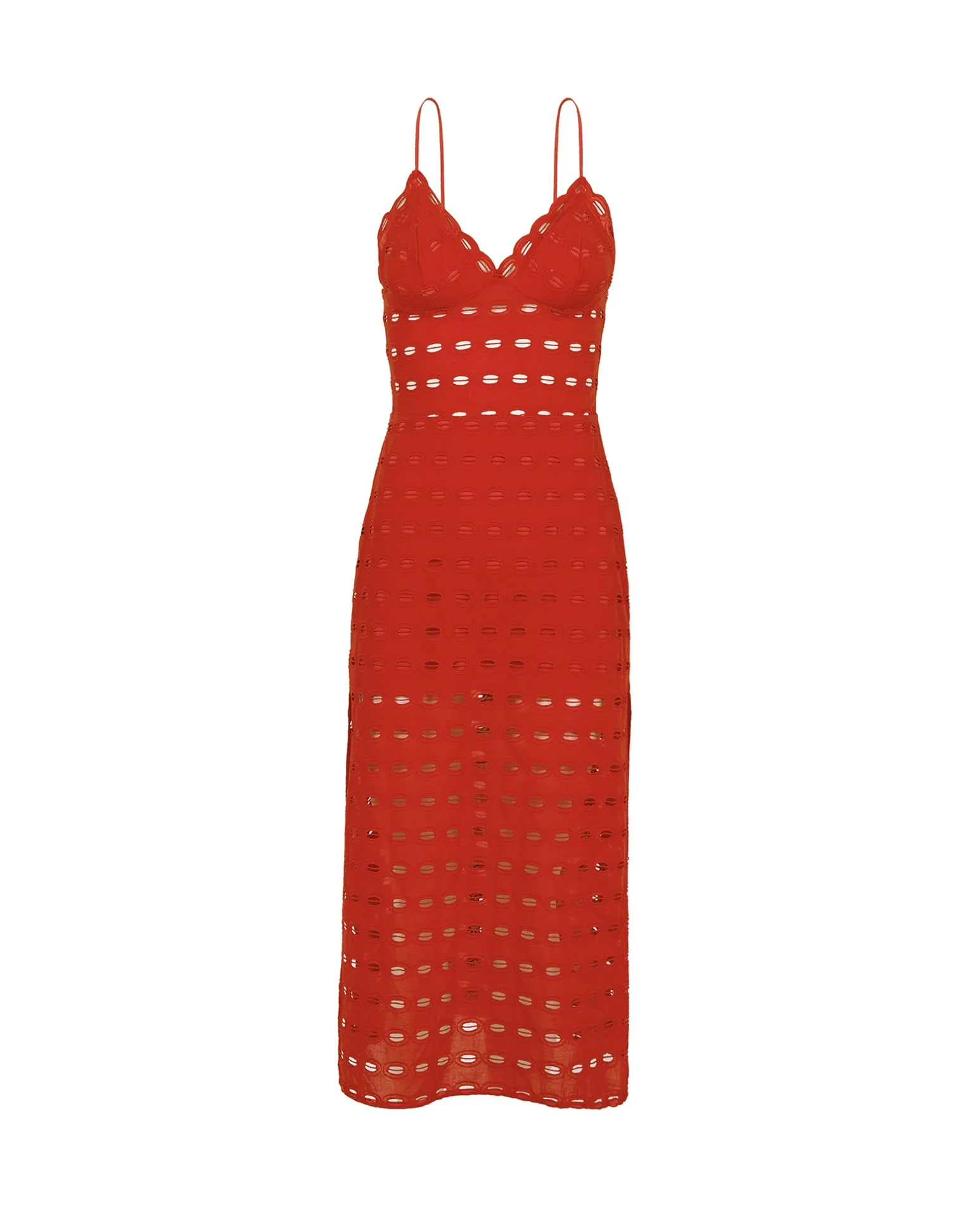 Eyelet Raya Midi Dress - Ruby sold by Vix product image thumbnail 5