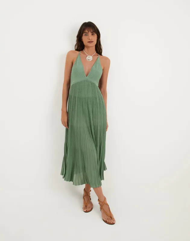Knit Katia Long Dress (Exchange Only) - Seaglass sold by Vix