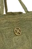 Raffia Pyramid Bag - Green sold by Vix