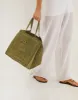 Raffia Pyramid Bag - Green sold by Vix