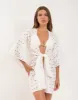 Eyelet Perola Short Cover Up - Off White sold by Vix