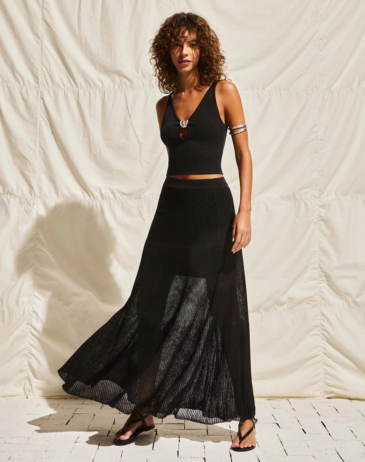 Knit Maira Long Skirt (Exchange Only) - Black sold by Vix product image thumbnail 3