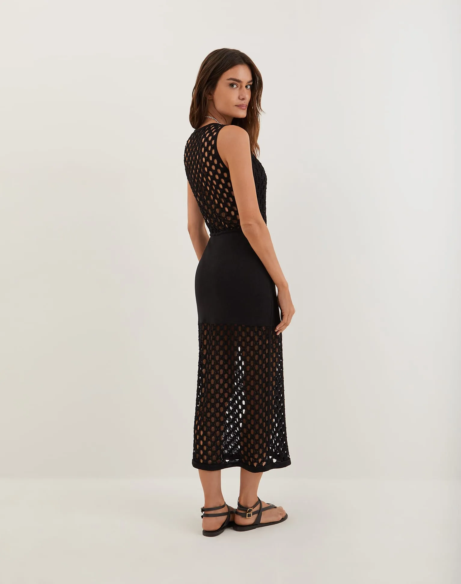 Knit Star Midi Dress - Black sold by Vix product image thumbnail 2