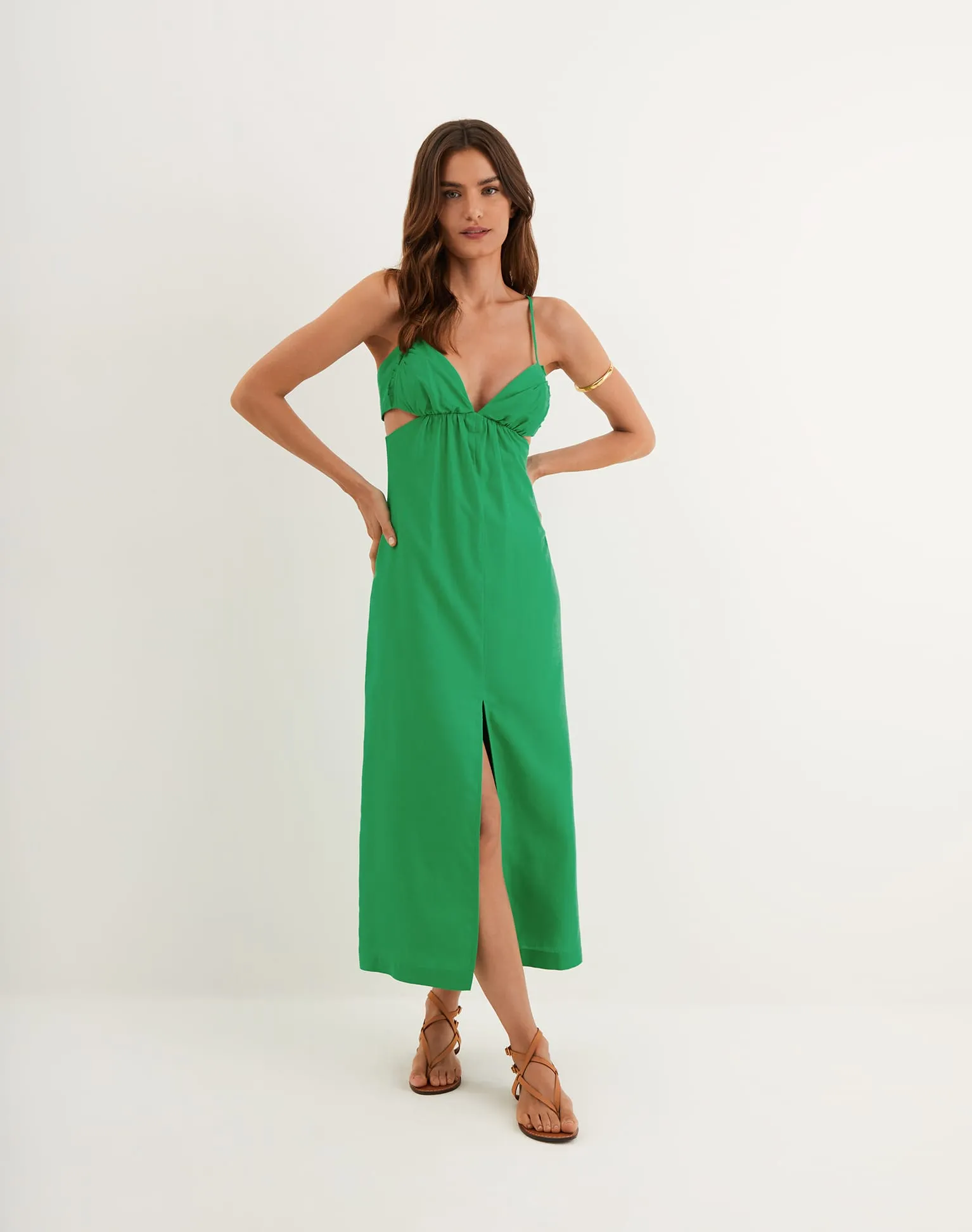 Kylie Midi Dress - Meadow sold by Vix