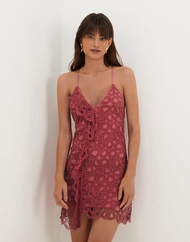 Eyelet Tisa Mini Dress - Primrose sold by Vix