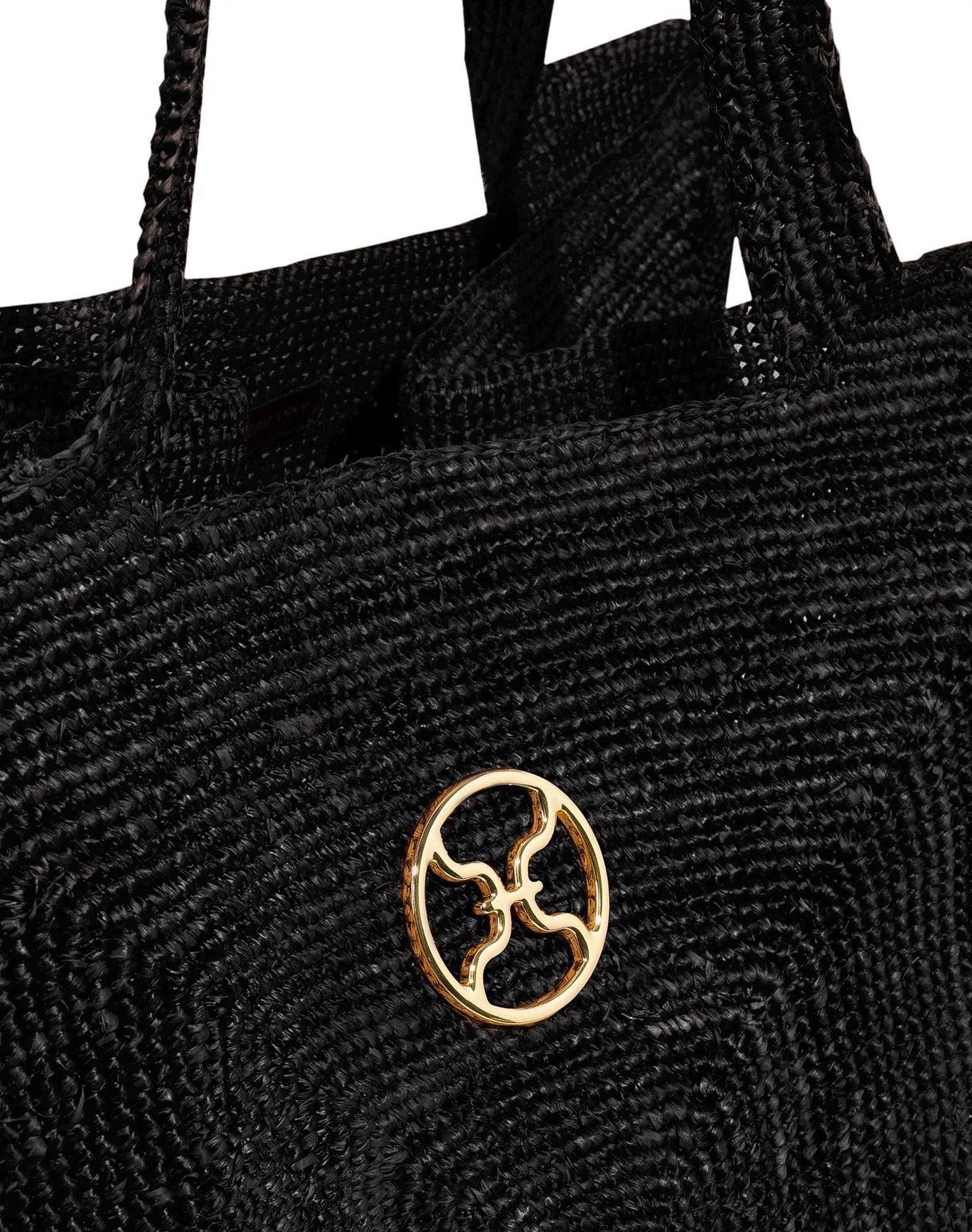 Raffia Pyramid Bag - Black sold by Vix product image thumbnail 4
