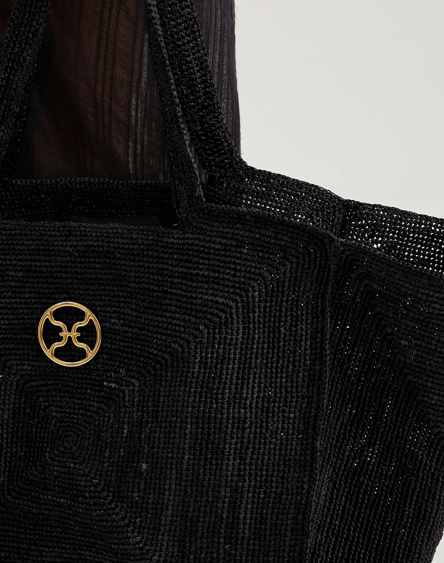 Raffia Pyramid Bag - Black sold by Vix product image thumbnail 3