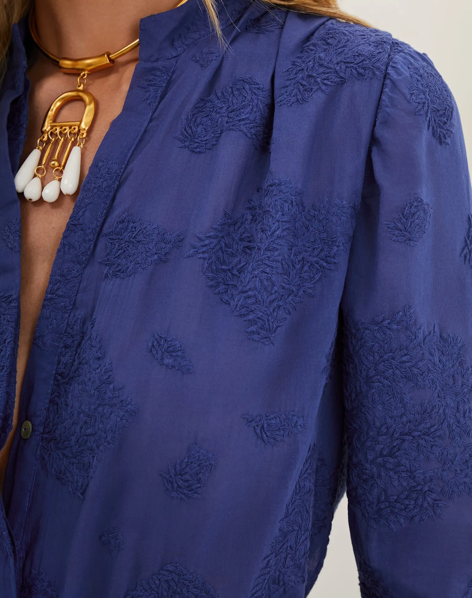 Yumi Long Sleeve Blouse - Sapphire sold by Vix product image thumbnail 5