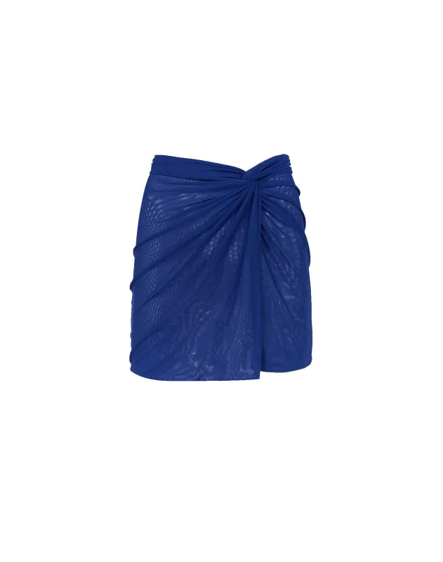 Karen Mini Pareo Skirt - Sapphire sold by Vix