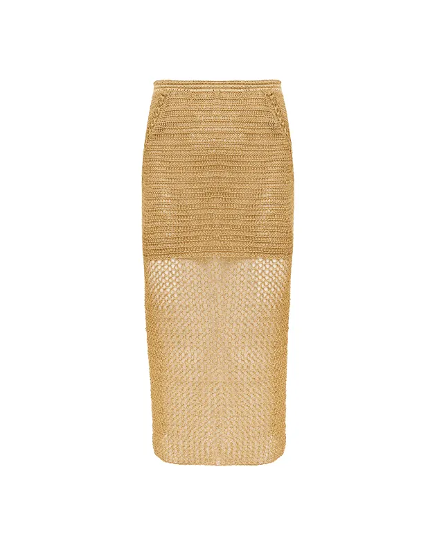 Knit Nikolas Midi Skirt - Moonstone sold by Vix