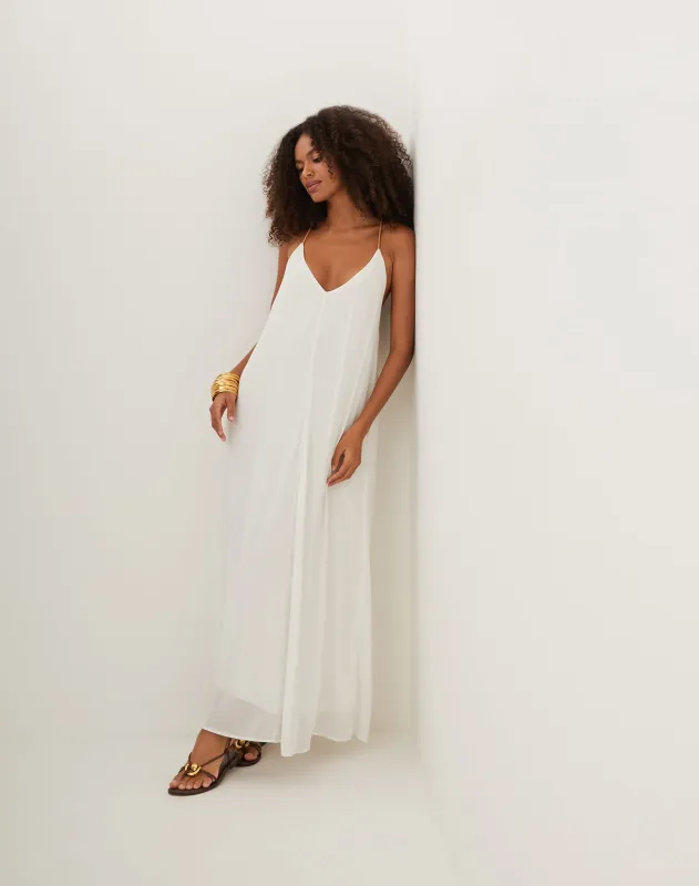 Rebeca Long Dress - Off White sold by Vix
