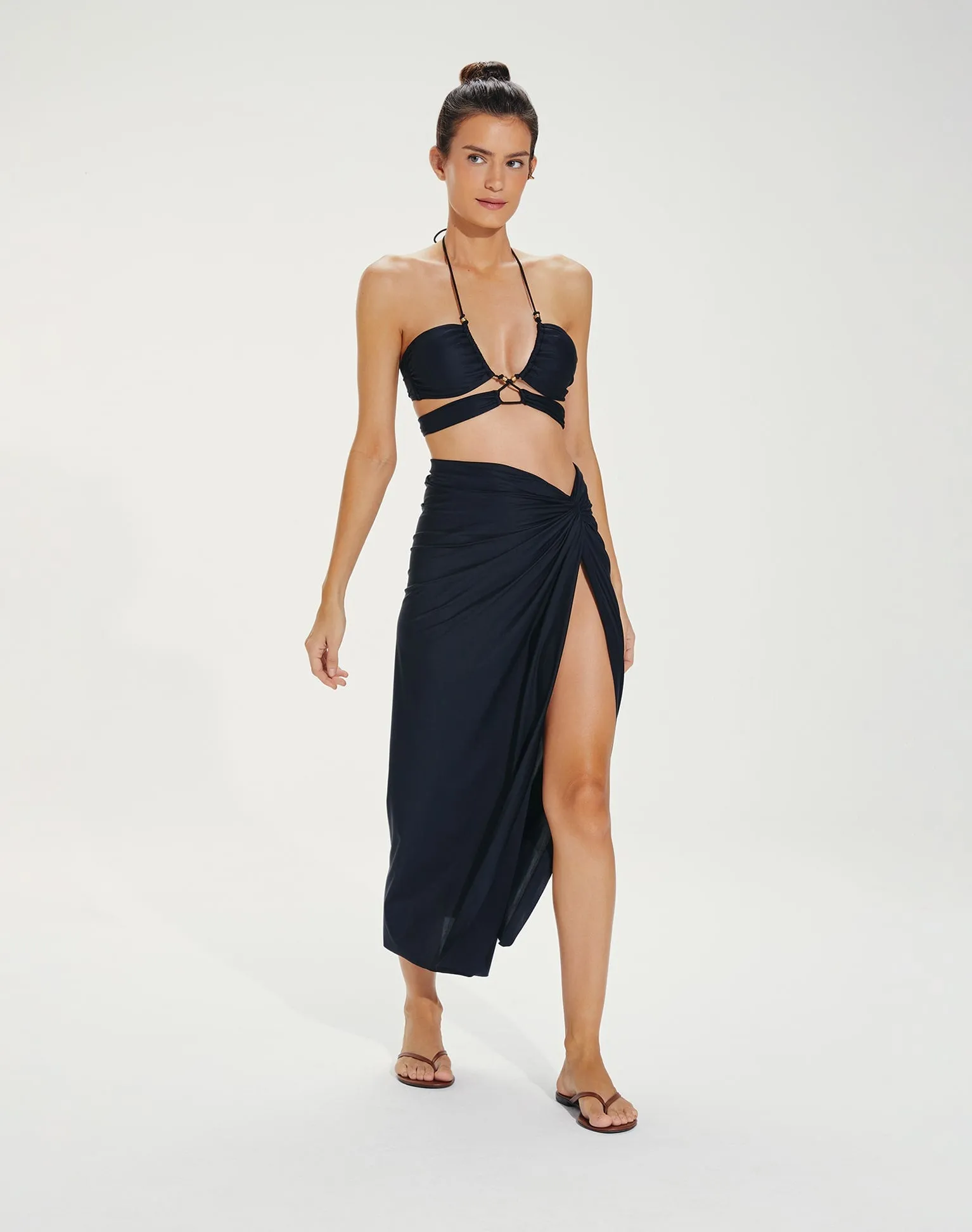 Karen Midi Skirt - Black sold by Vix