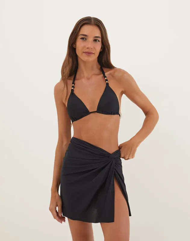 Karen Mini Pareo Skirt - Black sold by Vix