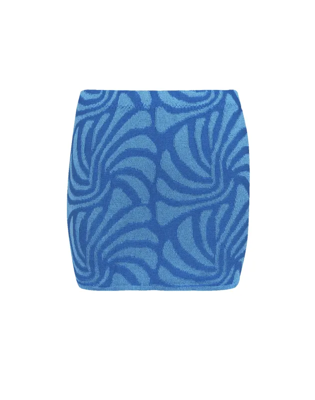 Jacquard Lara Mini Skirt - Neptune sold by Vix