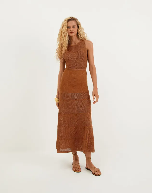 Knit Silvie Long Dress - Éclair sold by Vix