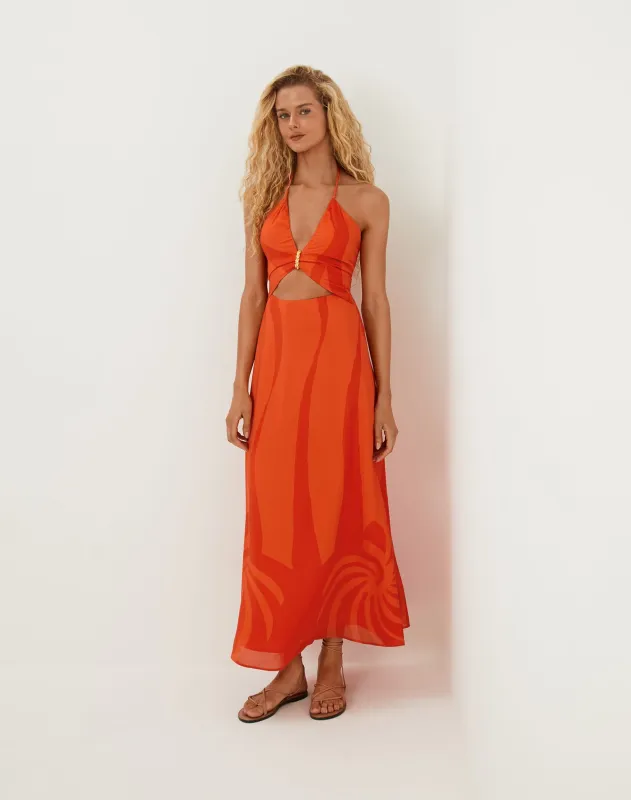 Aurea Long Dress - Cherie sold by Vix