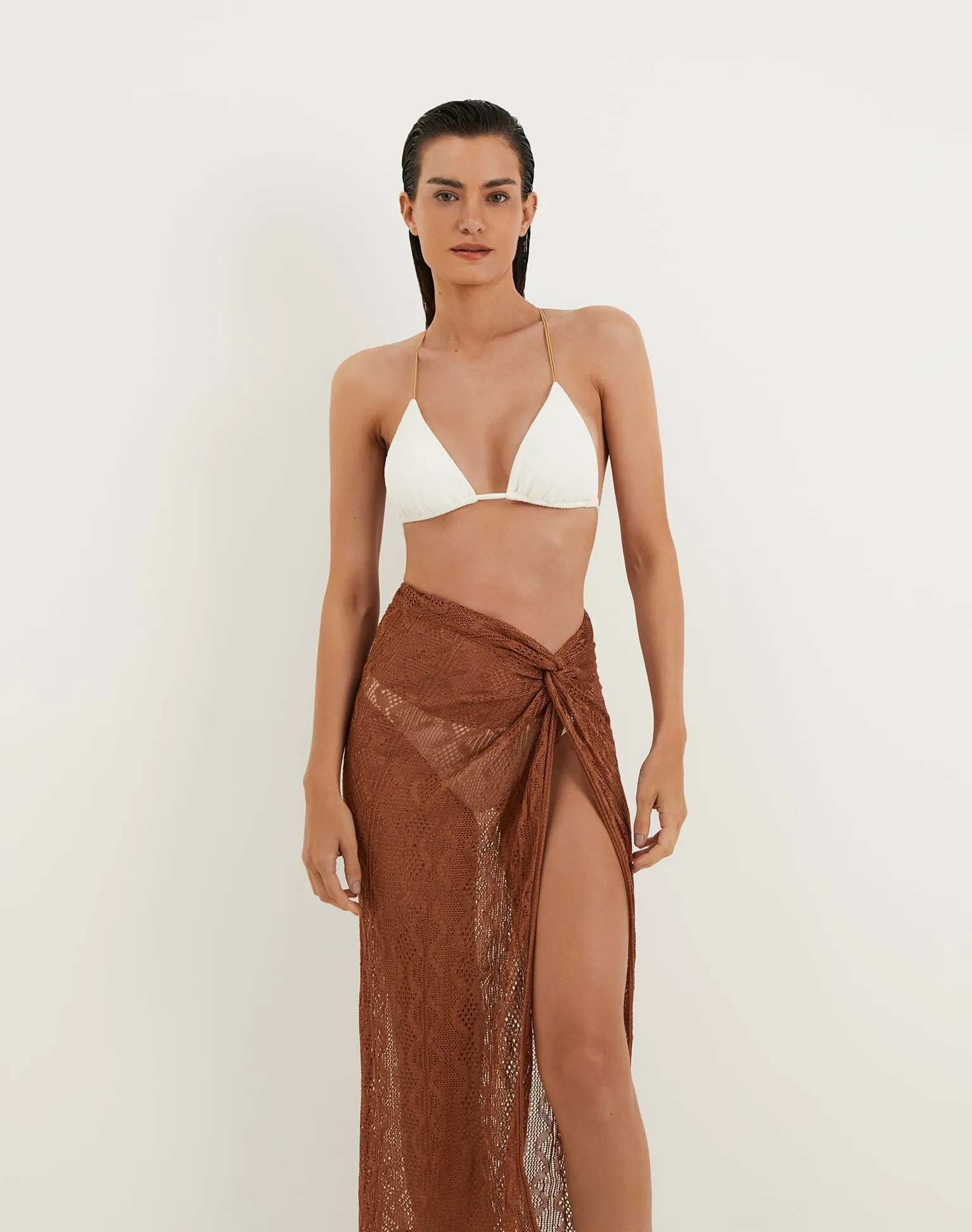 Knit Karen Midi Skirt - Éclair sold by Vix product image thumbnail 3