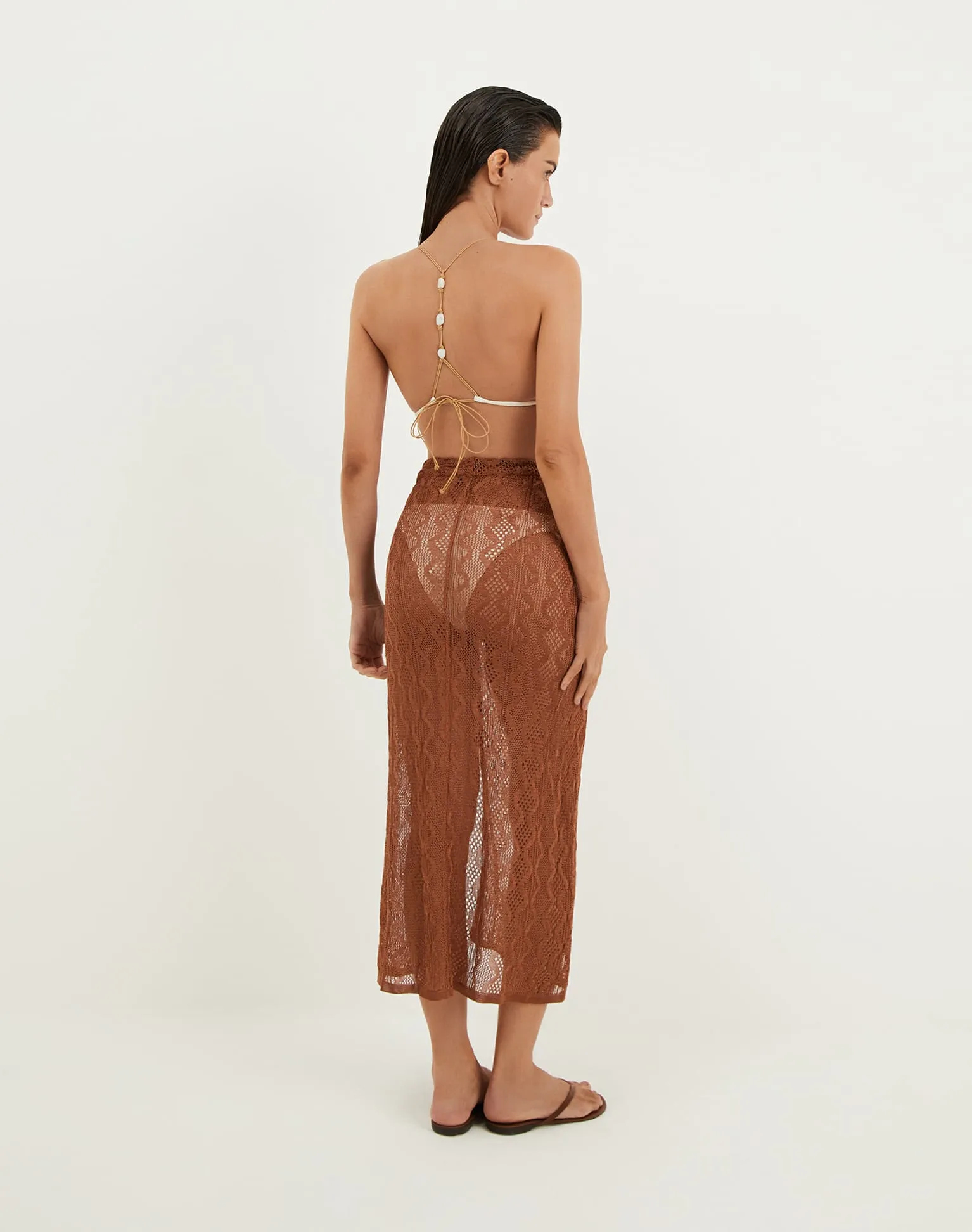 Knit Karen Midi Skirt - Éclair sold by Vix product image thumbnail 2