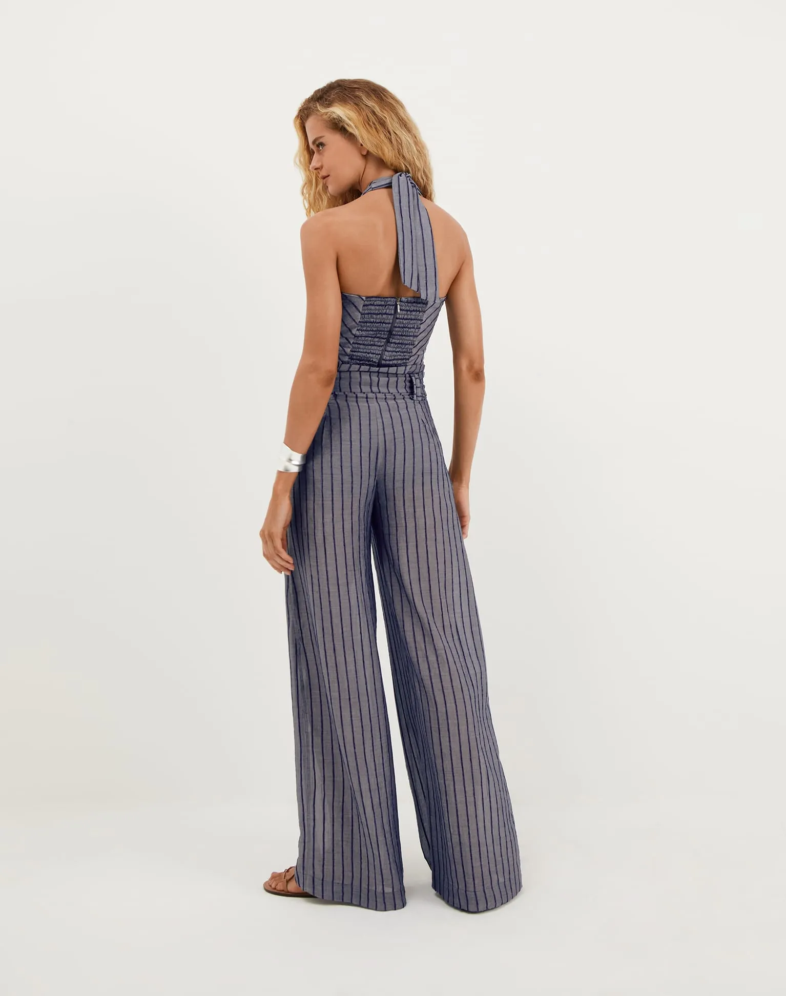 Lysa Palazzo Pants - Sailboat Pinstripe sold by Vix product image thumbnail 4