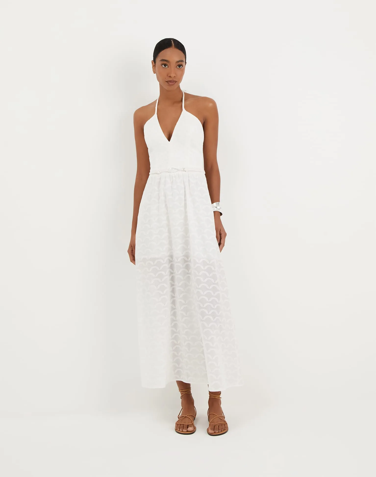 Marina Long Dress - Off White sold by Vix