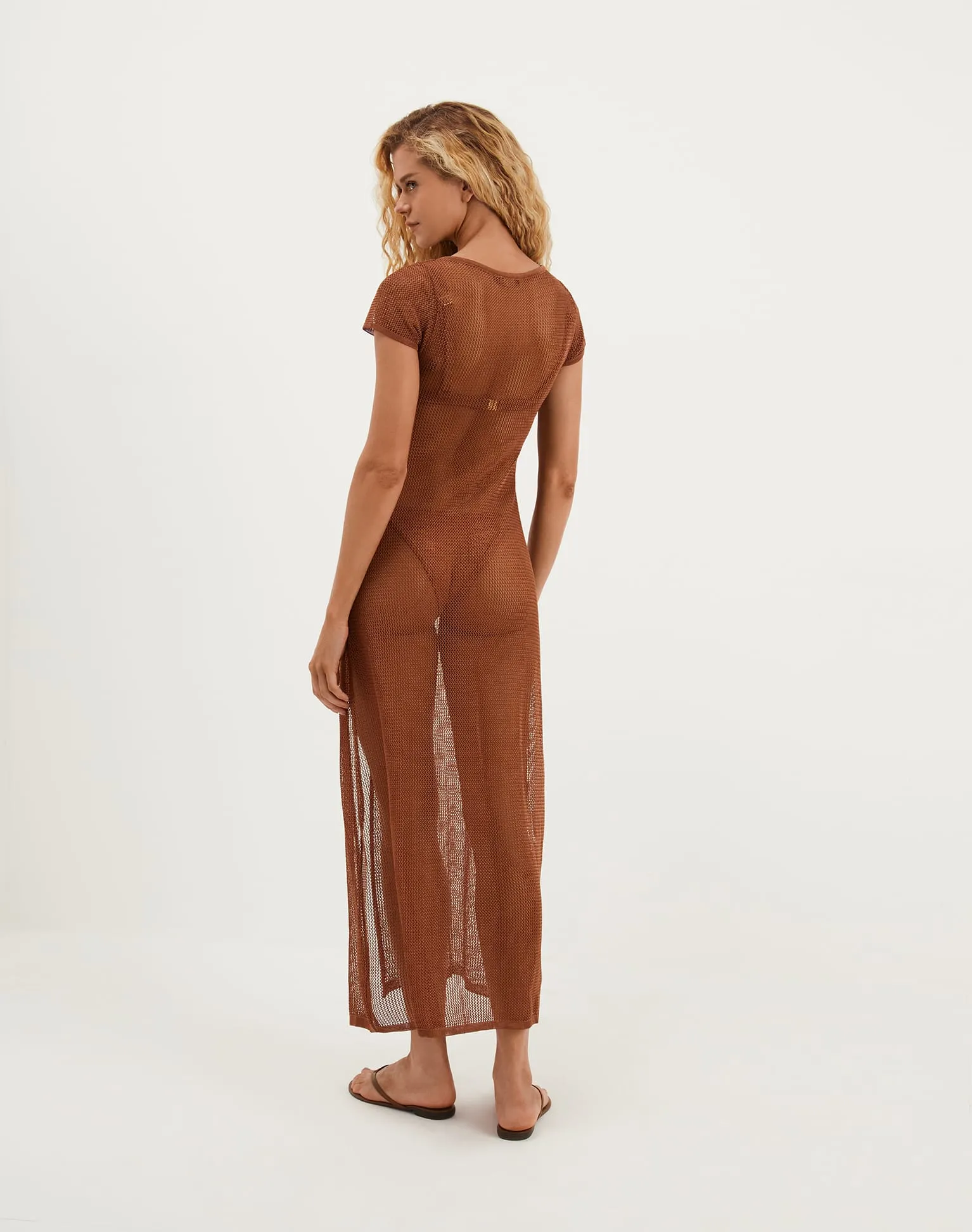 Knit Sylvie Long Cover Up - Éclair sold by Vix product image thumbnail 3