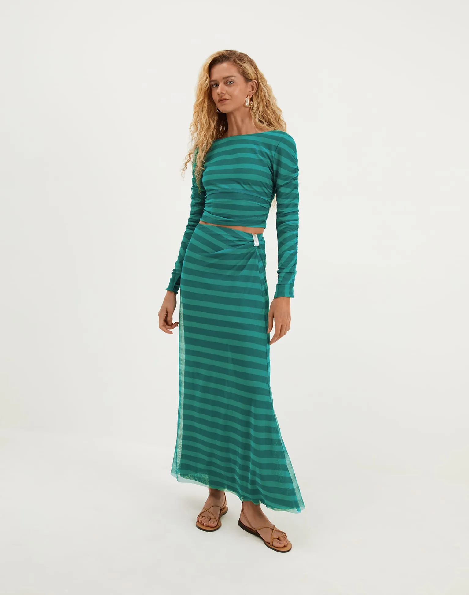 Mira Long Sleeve Top - Harmonie Yacht sold by Vix product image thumbnail 2