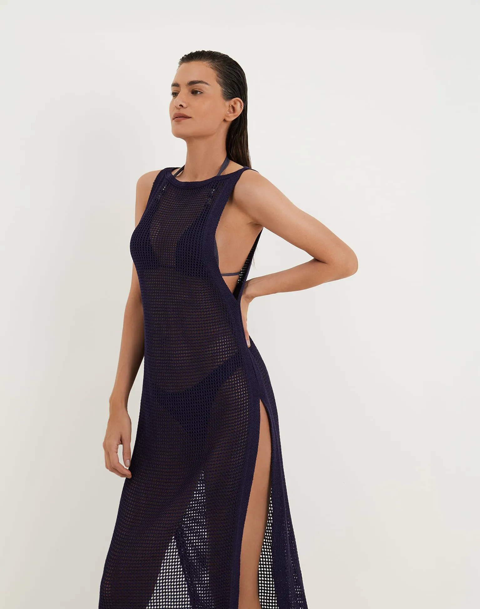 Knit Hanna Long Cover Up - Sailboat sold by Vix product image thumbnail 3