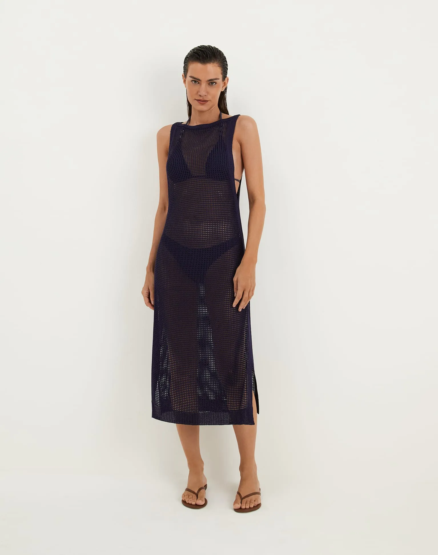 Knit Hanna Long Cover Up - Sailboat sold by Vix