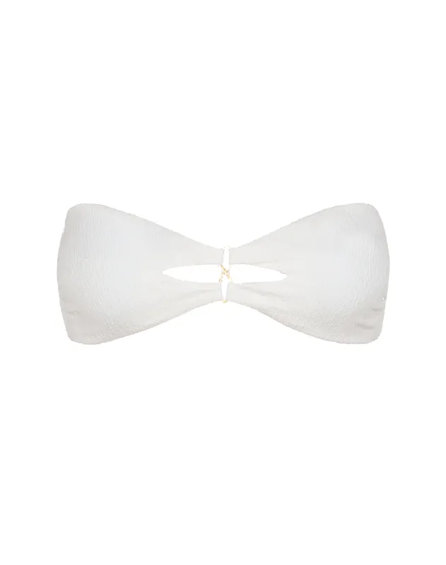 Firenze Solaro Bandeau Top - White sold by Vix