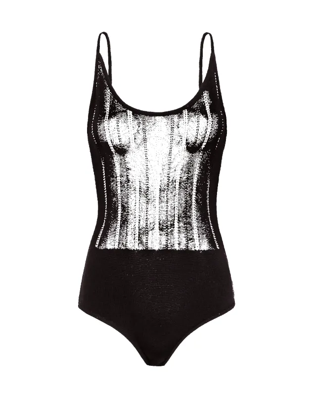 Knit Elba Bodysuit - Black sold by Vix