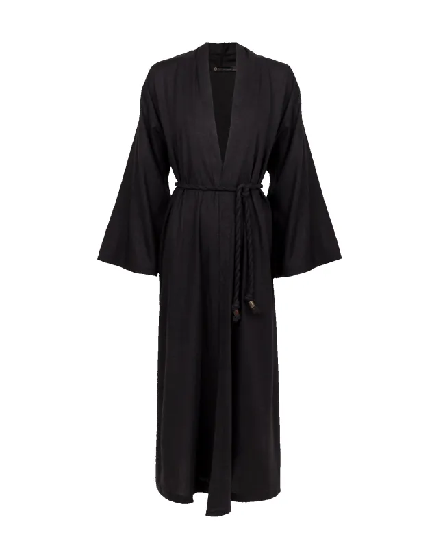 Luna Long Kimono - Black made by Vix