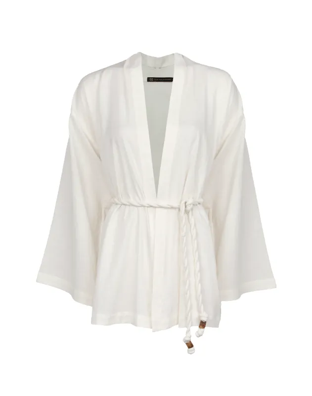 Luna Short Kimono - Off White made by Vix