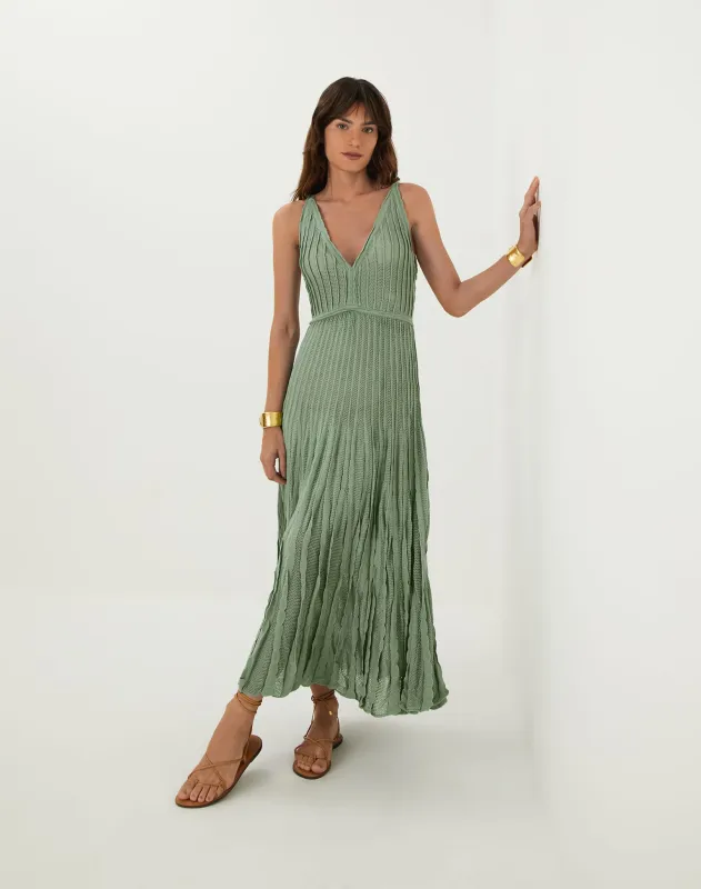 Knit Celina Long Dress - Harbor sold by Vix