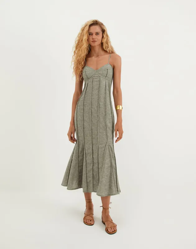 Josephine Midi Dress - Harbor sold by Vix