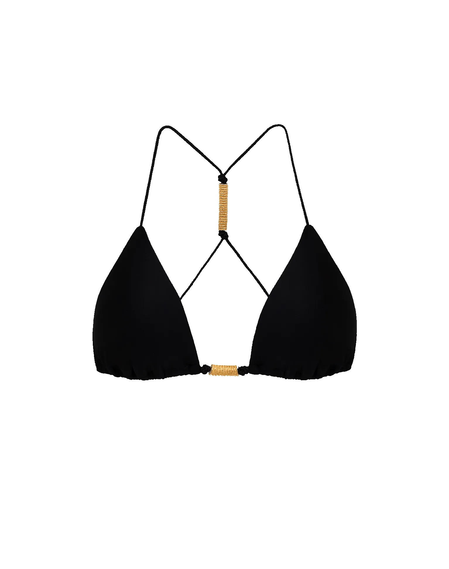 Matte Stacy T Back Tri Top - Black sold by Vix