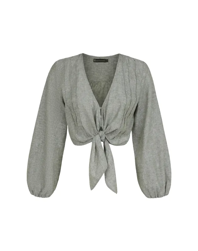 Josephine Long Sleeve Blouse - Harbor sold by Vix