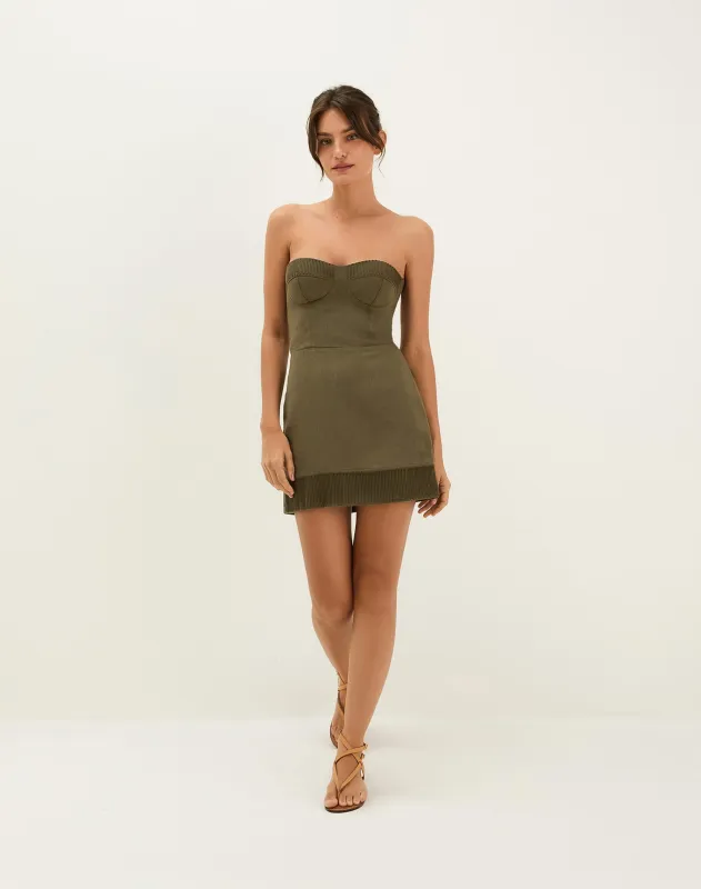 Mallorca Short Dress - Evergreen sold by Vix