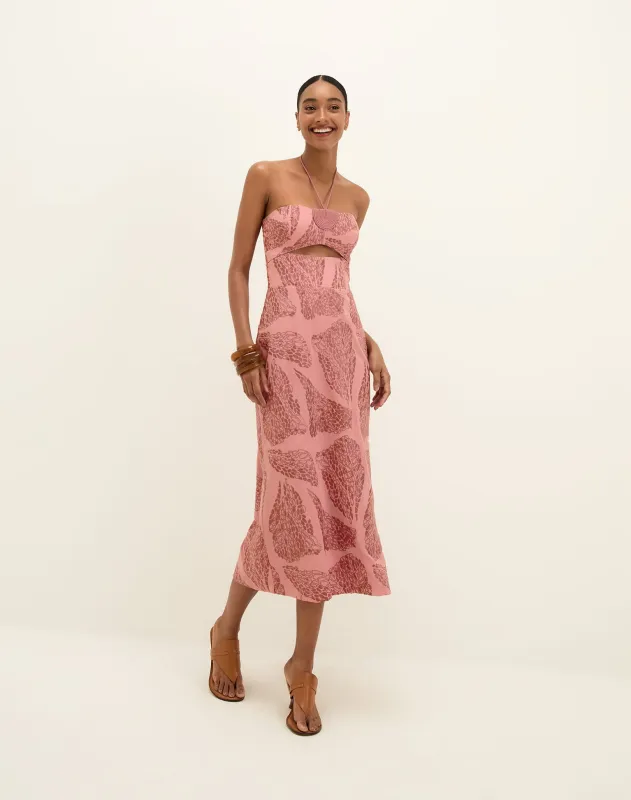 Yara Midi Dress - Embroidered Sweet Heart sold by Vix