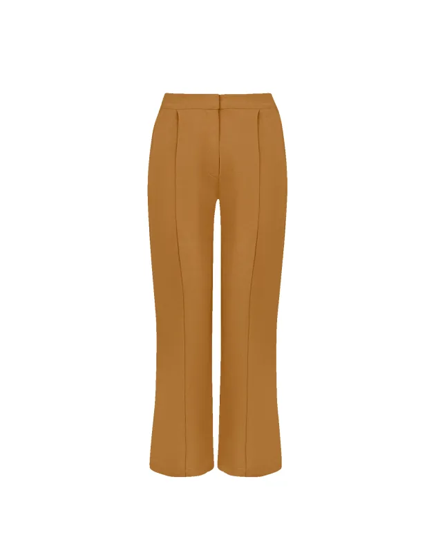 Prya Flared Ankle Pants - Toffee made by Vix