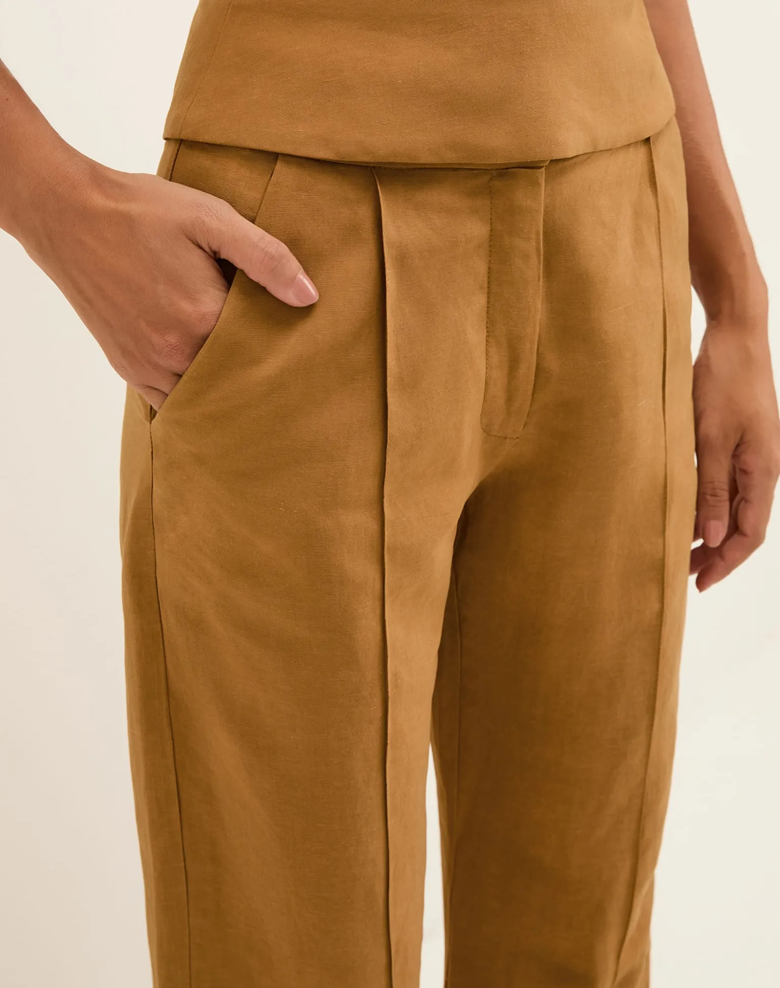 Prya Flared Ankle Pants - Toffee sold by Vix product image thumbnail 4