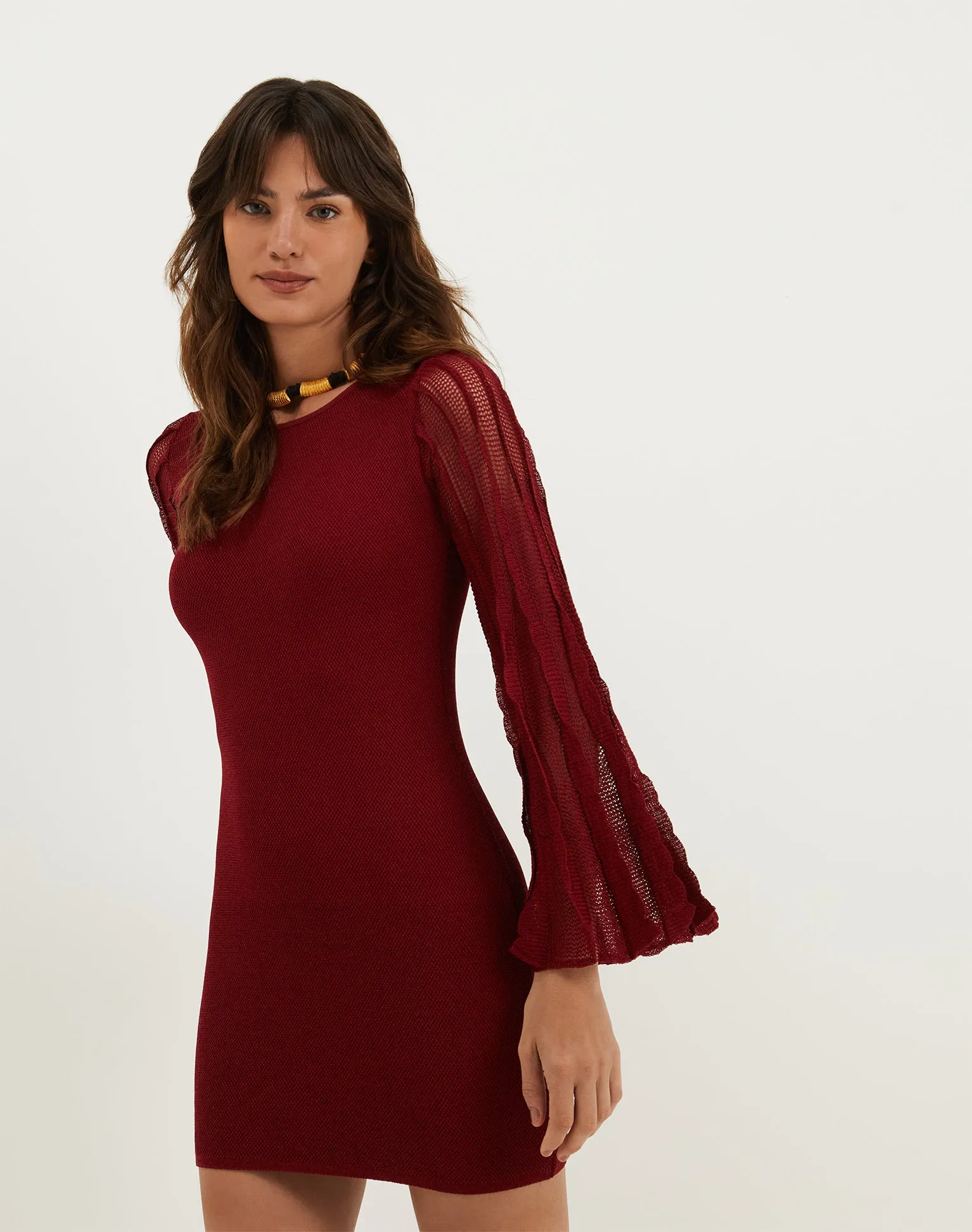 Knit Celina Short Dress - Ponche sold by Vix product image thumbnail 2